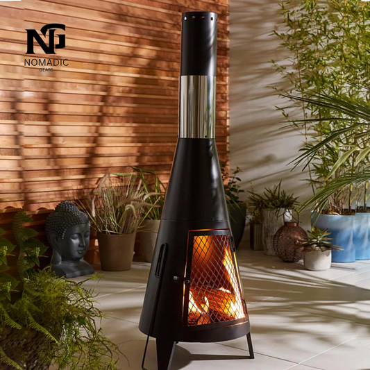 Modern Mesh Chiminea Fireplace